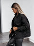 Damen Winterjacke mit langen Ärmeln und Knopfdetails